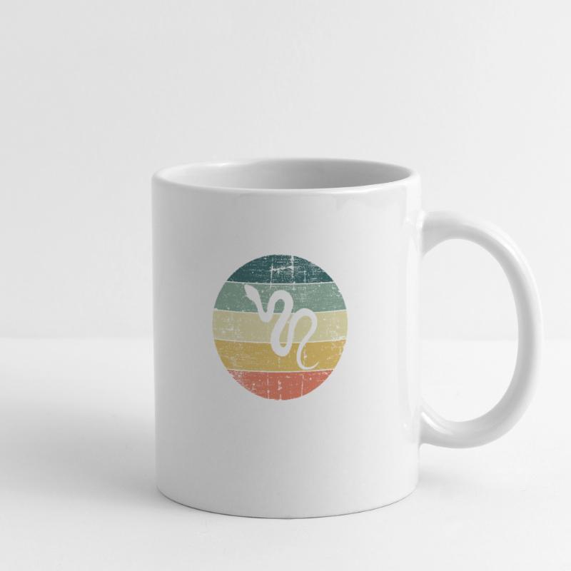 Snake Retro Reptile Python Idée cadeau Mug blanc
