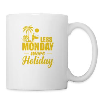 Moins de lundi plus vacances vacances loisirs - Mug blanc - blanc - Droite