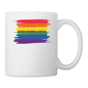 LGBTQ Nonbinary Colorful Rainbow Flag LGBTQ+ Pride - Mug - white - Right