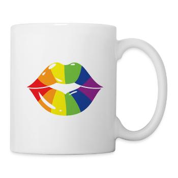 LGBTQ Nonbinary Colorful Rainbow Flag LGBTQ+ Pride - Mug - white - Right
