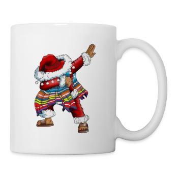 Mexikanischer Weihnachtsmann Poncho Sombrero Dab - Tasse - Weiß - Rechts
