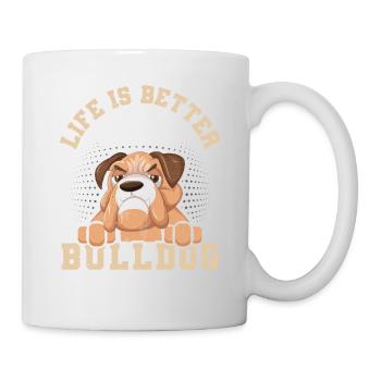 Tolles Bulldoggen Bulldogge Motiv lustige Hunde - Tasse - Weiß - Rechts