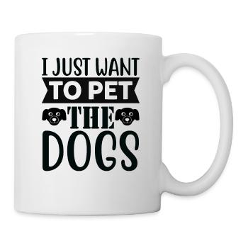 Je veux juste caresser les chiens - Mug blanc - blanc - Droite