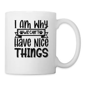 Pourquoi on ne peut pas avoir de belles choses - Mug blanc - blanc - Droite