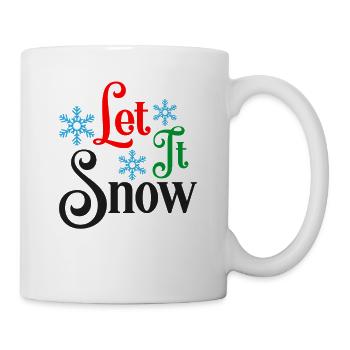 Lustiges Lass es schneien Christmas Design - Tasse - Weiß - Rechts
