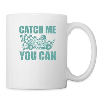 Go-kart Attrapez-moi si vous pouvez courir - Mug blanc - blanc - Droite