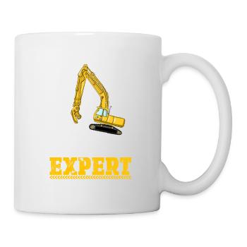 Abriss Experte zerstört Häuser mit Abriss Bagger - Tasse - Weiß - Rechts