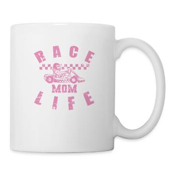 Race Mom Life Go-kart race track - Mug - white - Right