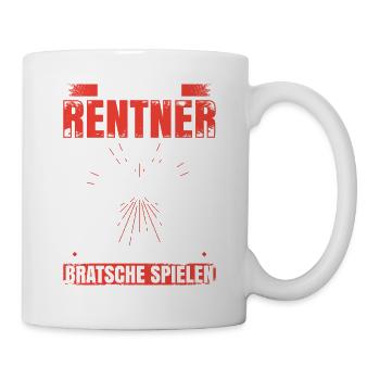 Endlich Rentner Und Zeit Zum Bratsche Spielen - Tasse - Weiß - Rechts