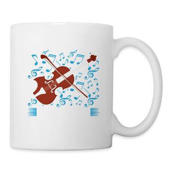 Sorry Dass Ich Zu Spät Bin Ich Habe Noch Bratsche - Tasse - Weiß - Rechts