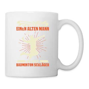 Unterschätze Niemals Einen Alten Mann Mit Einem Ba - Tasse - Weiß - Rechts