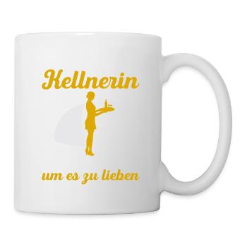 Hart Genug Um Eine Kellnerin Zu Sein Verrückt Genu - Tasse - Weiß - Rechts