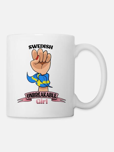 Swedish Girl Unbreakable I Swedish Heritage I - Tasse - Weiß