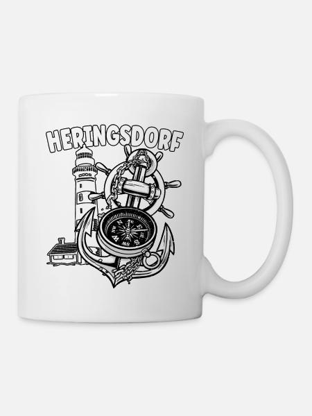 Heringsdorf - Tasse - Weiß