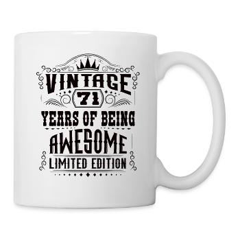 71 Years Of Being Awesome 71 Birthday 71 Years - Mug - white - Right
