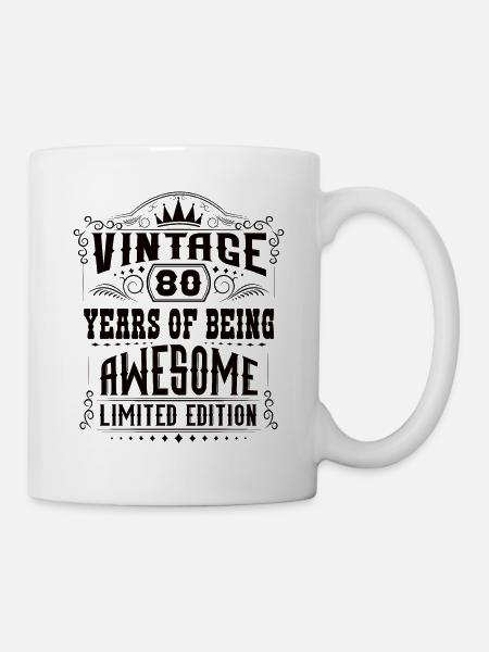 80 ans d’être génial 80 anniversaire 80 ans - Mug blanc - blanc
