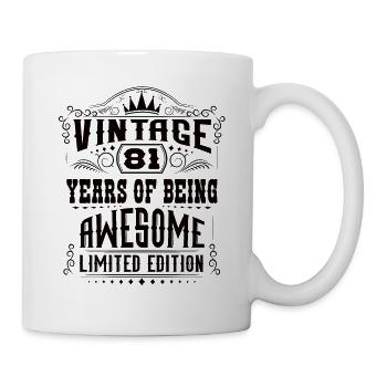 81 Years Of Being Awesome 81 Birthday 81 Years - Mug - white - Right