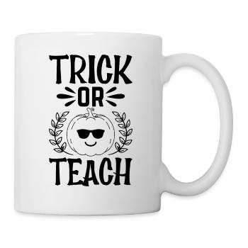 Pumpkin Trick Or Teach School Teacher Halloween - Tasse - Weiß - Rechts