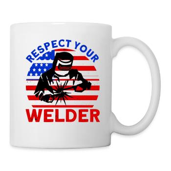 Soudeur SOUDEUR USA Cadeau patriotique - Mug blanc - blanc - Droite