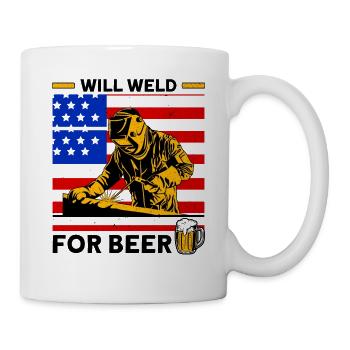 Soudeur SOUDEUR USA Cadeau patriotique - Mug blanc - blanc - Droite