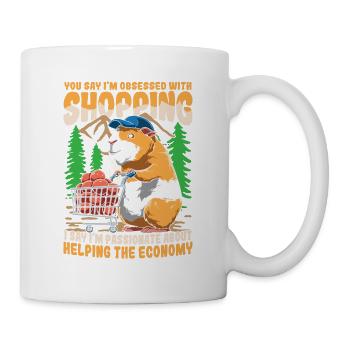 MEERSCHWEINCHEN FUTTER EINKAUFSWAGEN - Tasse - Weiß - Rechts