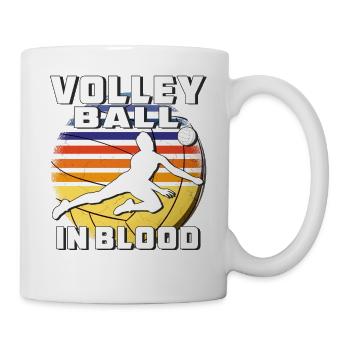VOLLEYBALL IN BLOOD - Tasse - Weiß - Rechts