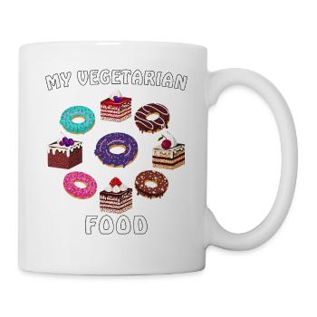 MY VEGETARIAN FOOD - Tasse - Weiß - Rechts