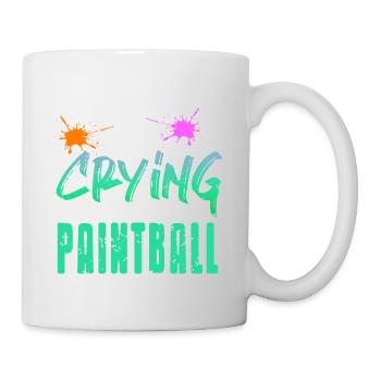 There Is No Crying In Paintball Retro Funny Baller - Mug - white - Right
