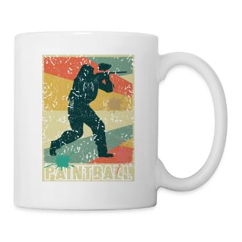 Retro Vintage PAINTBALL Player Baller Design - Mug - white - Right
