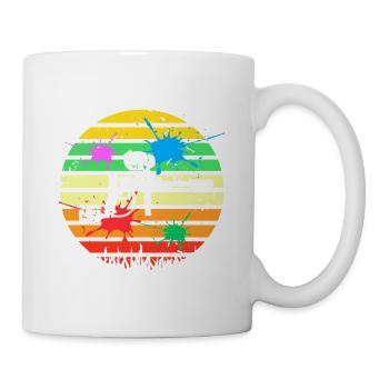Retro Vintage Awesome Paintball Gun Baller Designs - Mug - white - Right