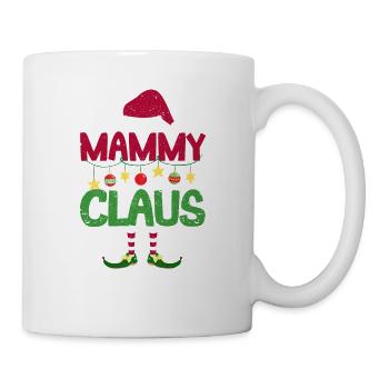 Mammy Claus Santa Funny Christmas Pyjamas Mom - Mug - white - Right