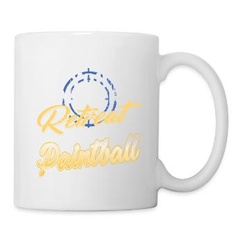 Vous ne reculez jamais dans le paintball Retro Funny Baller - Mug blanc - blanc - Droite