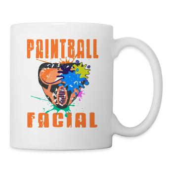 PAINTBALL Facial Retro Funny Paintball Player - Tasse - Weiß - Rechts