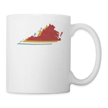 USA State - Vintage Map Virginia - Tasse - Weiß - Rechts