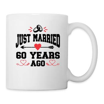 Je viens de me marier il y a 60 ans 60e anniversaire de mariage - Mug blanc - blanc - Droite