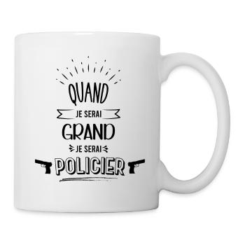 Futur Policier Idée Cadeau Garçon - Mug blanc - blanc - Droite