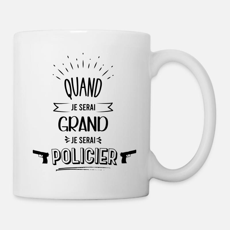 Futur Policier Idée Cadeau Garçon - Mug blanc - blanc