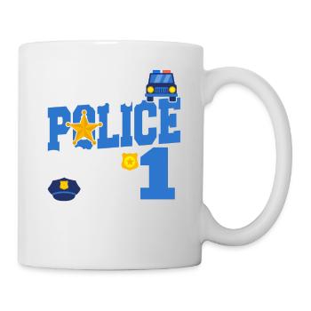 Ce petit policier a maintenant 1,1 an - Mug blanc - blanc - Droite