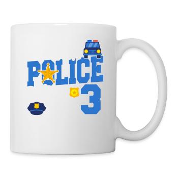 Dieser Kleine Polizist Ist Jetzt 3 Jahre Alt, 3. - Tasse - Weiß - Rechts