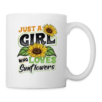 Juste une fille qui aime les tournesols - Mug blanc - blanc - Droite
