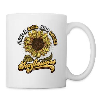 Juste une fille qui aime les tournesols - Mug blanc - blanc - Droite