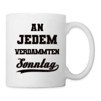 An Jedem Verdammten Sonntag - American Football - Tasse - Weiß - Rechts