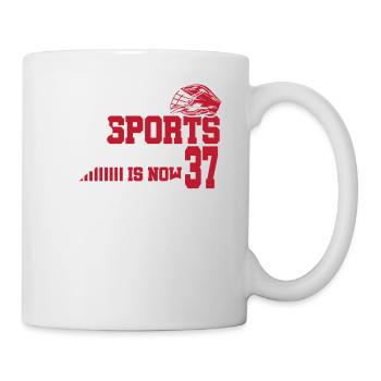 Cette légende du sport a maintenant 37 ans, match de crosse - Mug blanc - blanc - Droite