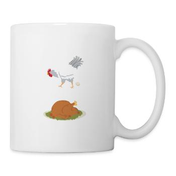 Chicken Lifestyle Input Output Kaput - Tasse - Weiß - Rechts