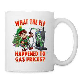 Drôle d’elfe Ce que l’elfe est arrivé aux prix de l’essence - Mug blanc - blanc - Droite