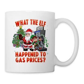 Ce que l’Elf 2022 Prix élevés de l’essence Humour Noël - Mug blanc - blanc - Droite