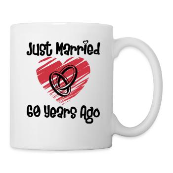 Je viens de me marier il y a 60 ans 60e anniversaire de mariage - Mug blanc - blanc - Droite