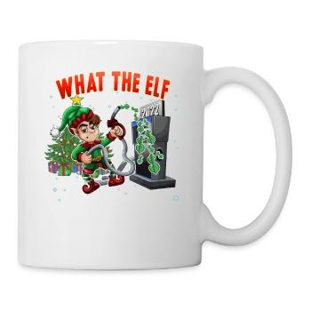 Christmas Funny Design What the Elf - Mug - white - Right