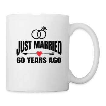 Je viens de me marier il y a 60 ans 60e anniversaire de mariage - Mug blanc - blanc - Droite