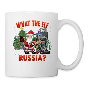 Russia What the Elf Xmas Humor 2022 - Mug - white - Right
